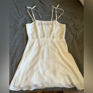 Dry Goods: fit & flare white dress.